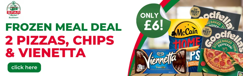 Frozen Meal Deal - 2 Pizzas, Chips & Vienetta Ice Cream
