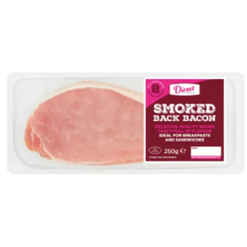 Direct Smoked Back Bacon 250g
