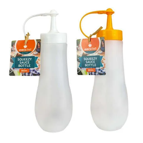 Every Chef Squeezy Sauce Bottle 360ml Assorted Colours