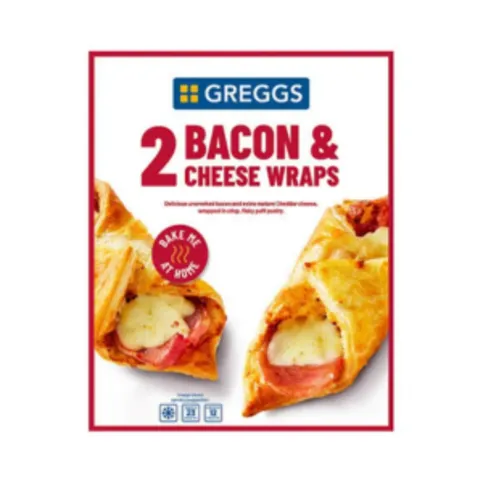 Greggs 2 Bacon & Cheese Wraps 202g