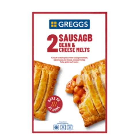Greggs 2 Sausage Bean & Cheese Melts 308g