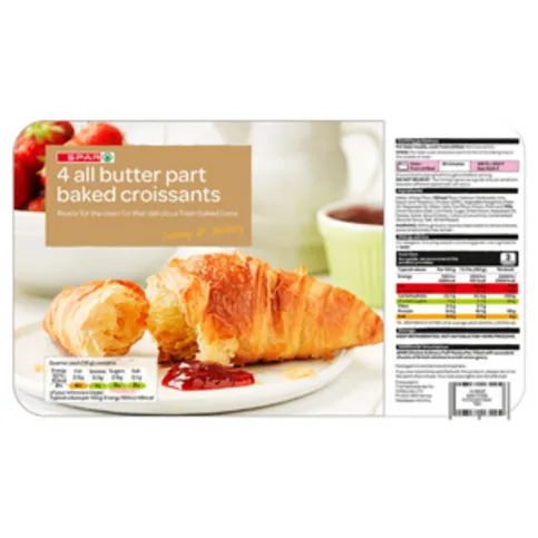 Spar Butter Croissant 4 Pack 180g