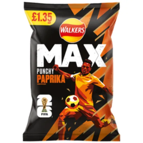 Walkers Max Paprika Tub 125g