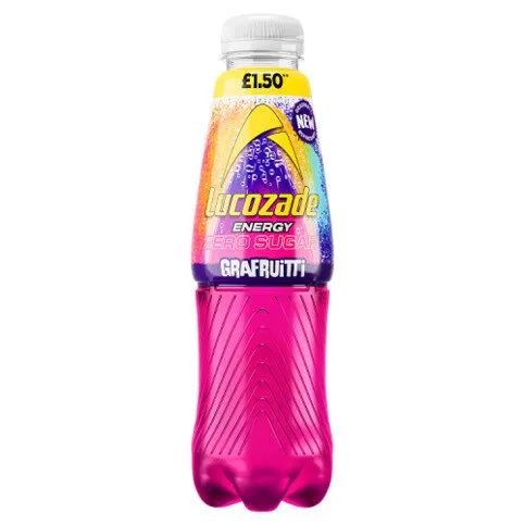 Lucozade Energy Zero Sugar Drink Grafruitti 500ml
