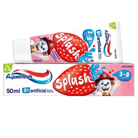 Aquafresh Paw Patrol Splash Toothpaste 3-8 years, Kids toothpaste. 50ml