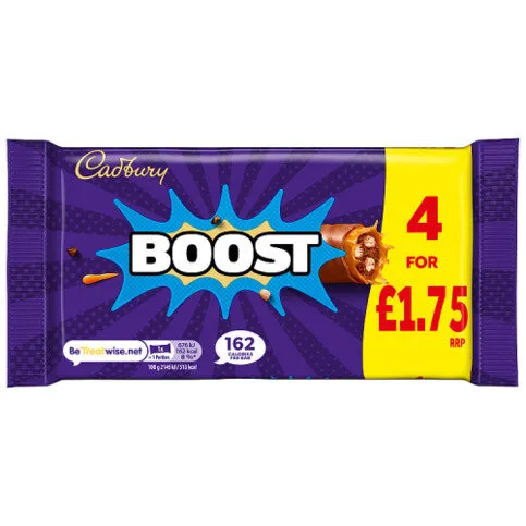 Cadbury Boost Chocolate Bar 4 Pack  126g