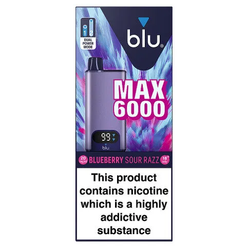 Blu Max 6000 Blueberry Sour Razz 20mg/ml