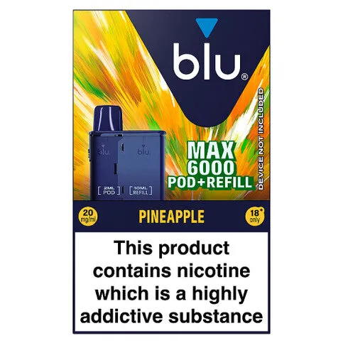 Blu Max 6000 Pod + Refill Pineapple 20mg/ml