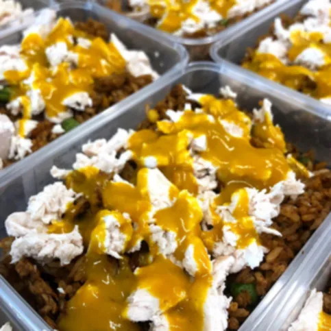 Savage Kitchen Chinese Style Chicken 'Non Fried' Rice With Curry Sauce