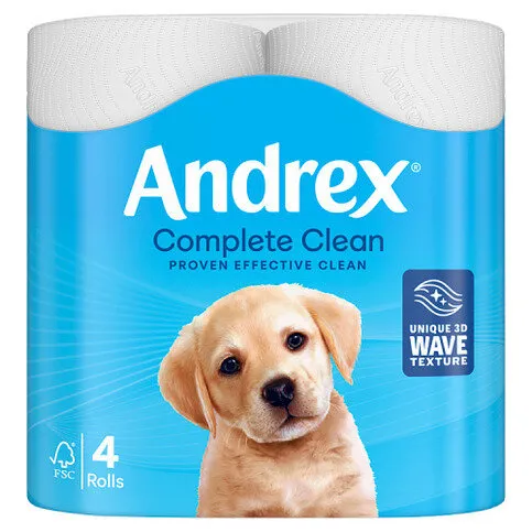 Andrex Classic Clean Toilet Tissue, 4 Rolls