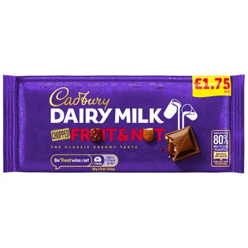 Cadbury Dairy Milk Fruit And Nut Chocolate 95g